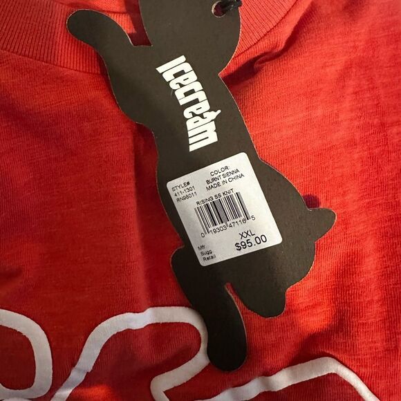 ICECREAM Men’s Rising Short Sleeve Knit Tee Cotton Slim T-Shirt, Burnt Sienna - Picture 4 of 5